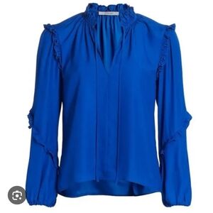 derek lam 10 crosby Jessa top Size 6 Royal Blue